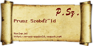 Prusz Szebáld névjegykártya